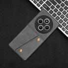 For Redmi 14C 4G Double Buckle Card Slots Magnetic Phone Case(Grey) - 2