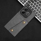 For Redmi Note 14 5G Double Buckle Card Slots Magnetic Phone Case(Grey) - 2