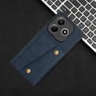 For Redmi Note 14 5G Double Buckle Card Slots Magnetic Phone Case(Blue) - 2