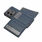 For Redmi Note 14 5G Double Buckle Card Slots Magnetic Phone Case(Blue) - 3