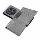 For Redmi Note 14 Pro+ 5G Double Buckle Card Slots Magnetic Phone Case(Grey) - 3