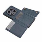 For Redmi Note 14 Pro+ 5G Double Buckle Card Slots Magnetic Phone Case(Blue) - 3