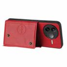 For Redmi K80 Pro Double Buckle Card Slots Magnetic Phone Case(Red) - 3