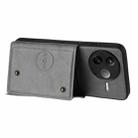 For Redmi K80 Double Buckle Card Slots Magnetic Phone Case(Grey) - 3