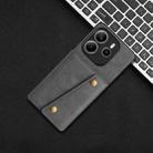 For Redmi Note 14 4G 163.25mm Double Buckle Card Slots Magnetic Phone Case(Grey) - 2