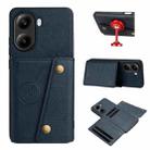 For Redmi Turbo 4 Double Buckle Card Slots Magnetic Phone Case(Blue) - 1
