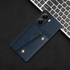 For Redmi Turbo 4 Double Buckle Card Slots Magnetic Phone Case(Blue) - 2