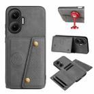 For Redmi Turbo 4 Pro Double Buckle Card Slots Magnetic Phone Case(Grey) - 1