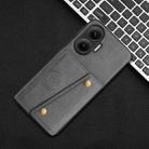 For Redmi Turbo 4 Pro Double Buckle Card Slots Magnetic Phone Case(Grey) - 2