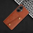 For Redmi Turbo 4 Pro Double Buckle Card Slots Magnetic Phone Case(Brown) - 2