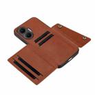For Redmi Turbo 4 Pro Double Buckle Card Slots Magnetic Phone Case(Brown) - 3