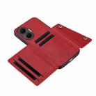 For Redmi Turbo 4 Pro Double Buckle Card Slots Magnetic Phone Case(Red) - 3