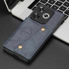 For Xiaomi Poco F6 Double Buckle Card Slots Magnetic Phone Case(Blue) - 2