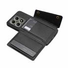 For Xiaomi 14T 5G Double Buckle Card Slots Magnetic Phone Case(Black) - 3