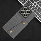 For Xiaomi 14T 5G Double Buckle Card Slots Magnetic Phone Case(Grey) - 2