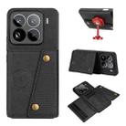 For Xiaomi 15 Pro Double Buckle Card Slots Magnetic Phone Case(Black) - 1
