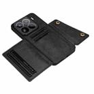 For Xiaomi 15 Pro Double Buckle Card Slots Magnetic Phone Case(Black) - 3