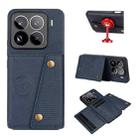 For Xiaomi 15 Pro Double Buckle Card Slots Magnetic Phone Case(Blue) - 1
