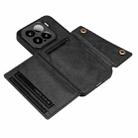 For Xiaomi 15 Double Buckle Card Slots Magnetic Phone Case(Black) - 3