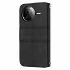 For Redmi K80 5G / K80 Pro 5G Embossed Stripes Skin Feel Leather Phone Case(Black) - 3