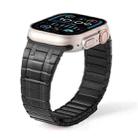 For Apple Watch SE 2023 44mm Magnetic Stainless Steel Watch Band(Black) - 2