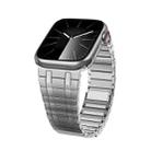 For Apple Watch Series 9 45mm Magnetic Stainless Steel Watch Band(Silver) - 1