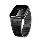 For Apple Watch Series 7 45mm Magnetic Stainless Steel Watch Band(Black) - 1