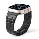 For Apple Watch Series 7 45mm Magnetic Stainless Steel Watch Band(Black) - 2