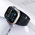 For Apple Watch Series 7 45mm Magnetic Stainless Steel Watch Band(Black) - 3