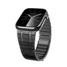 For Apple Watch Series 4 44mm Magnetic Stainless Steel Watch Band(Titanium Grey) - 1