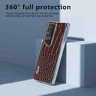 For Honor Magic V2 RSR Porsche Design ABEEL Transparent Frame Genuine Leather Crocodile Pattern Phone Case(Coffee) - 3