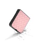 For Motorola Razr 50 Ultra Black Frame Woven Texture PU Phone Case(Pink) - 3