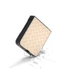 For Motorola Razr 50 Ultra Black Frame Woven Texture PU Phone Case(Beige) - 3