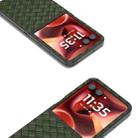 For Motorola Razr 60 Ultra Black Frame Woven Texture PU Phone Case(Green) - 3