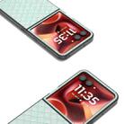 For Motorola Razr 60 Ultra Black Frame Woven Texture PU Phone Case(Light Green) - 3