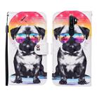 For OPPO A9 (2020) 3D Painted Pattern Horizontal Flip Leather Case with Holder & Wallet & Card slot & Lanyard(Glasses Dog) - 1