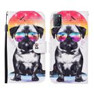 For OPPO A52 3D Painted Pattern Horizontal Flip Leather Case with Holder & Wallet & Card slot & Lanyard(Glasses Dog) - 1