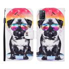 For OPPO A72 3D Painted Pattern Horizontal Flip Leather Case with Holder & Wallet & Card slot & Lanyard(Glasses Dog) - 1