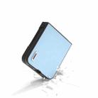 For Motorola Razr 50 Ultra ABEEL Genuine Leather Wave Black Edge Phone Case(Blue) - 3