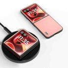 For Motorola Razr 60 Ultra ABEEL Genuine Leather Wave Black Edge Phone Case(Pink) - 2