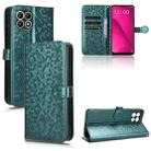 For T-Mobile Revvl 7 5G Honeycomb Dot Texture Leather Phone Case(Green) - 1