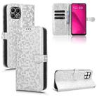 For T-Mobile Revvl 7 5G Honeycomb Dot Texture Leather Phone Case(Silver) - 1