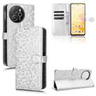 For Blackview Shark 8 Honeycomb Dot Texture Leather Phone Case(Silver) - 1