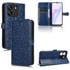 For Blackview Wave 6C Honeycomb Dot Texture Leather Phone Case(Blue) - 1