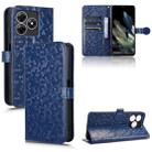 For Blackview Wave 8 / 8C / Oscal Flat 2 Honeycomb Dot Texture Leather Phone Case(Blue) - 1