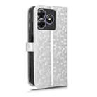 For Blackview Wave 8 / 8C / Oscal Flat 2 Honeycomb Dot Texture Leather Phone Case(Silver) - 3