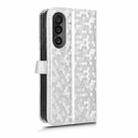 For Samsung Galaxy M56 5G Honeycomb Dot Texture Leather Phone Case(Silver) - 3