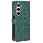 For Samsung Galaxy Z Fold6 5G Honeycomb Dot Texture Leather Phone Case(Green) - 3