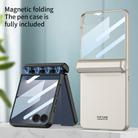 For Samsung Galaxy Z Flip7 5G GKK Integrated Magnetic Full Coverage Flip Phone Case with Pen Box+Pen(Black) - 2