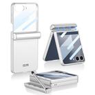 For Samsung Galaxy Z Flip7 5G GKK Integrated Magnetic Full Coverage Flip Phone Case with Pen Box+Pen(Silver) - 1